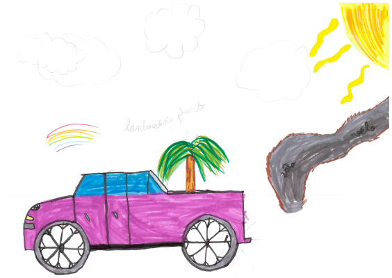 La Lamborghini plante - Clémence