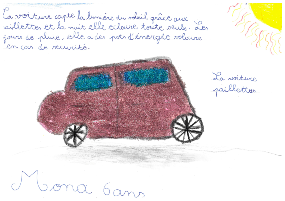 La voiture paillettes - Mona