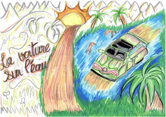 La voiture sur l'eau - Jade